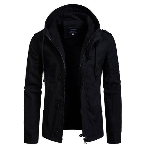 Cotton Hooded Overcoat