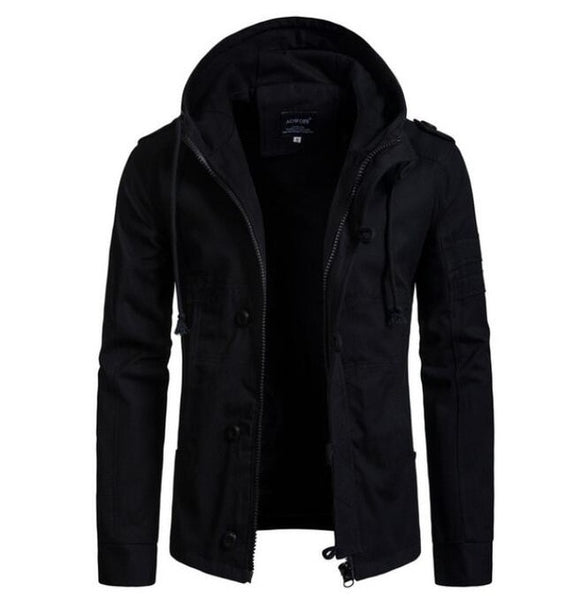 Cotton Hooded Overcoat