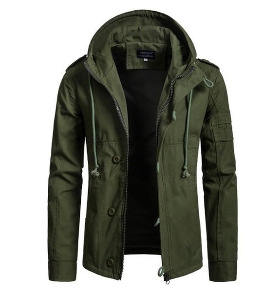 Cotton Hooded Overcoat