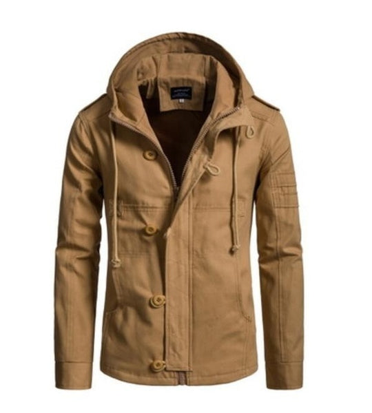 Cotton Hooded Overcoat