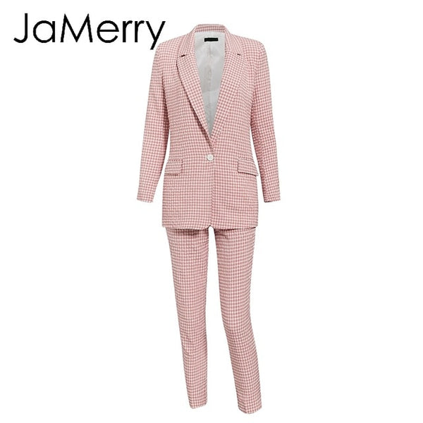Pink Plaid Blazer