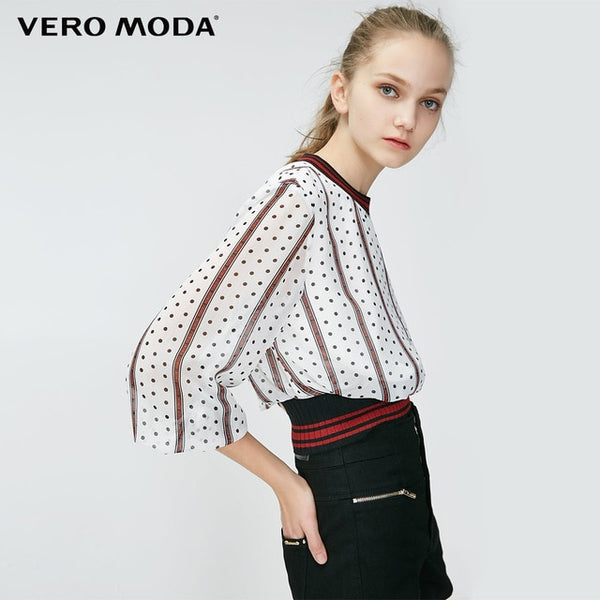 Polka Dots Chiffon Shirt
