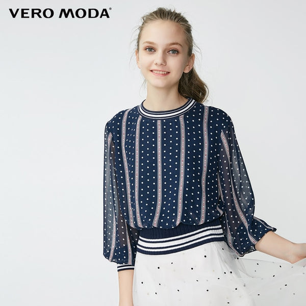 Polka Dots Chiffon Shirt