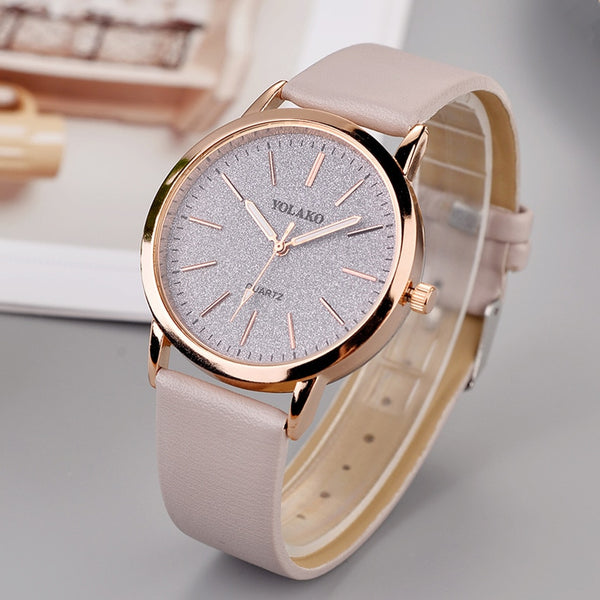 Leather Quartz Women's Watch