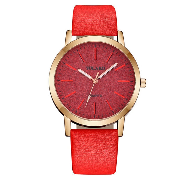 Leather Quartz Women's Watch