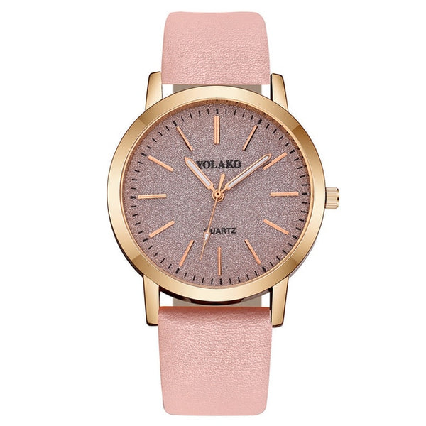 Leather Quartz Women's Watch