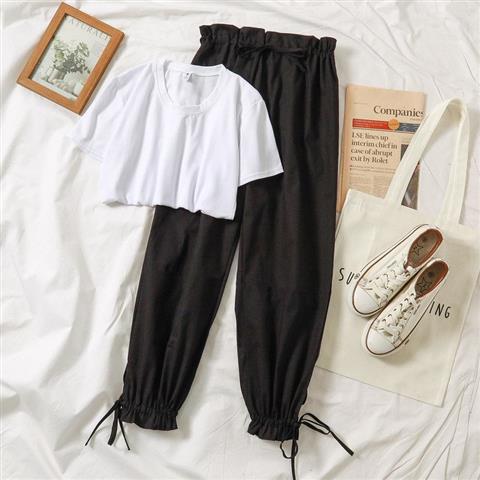2 Piece Set Cartoon Print