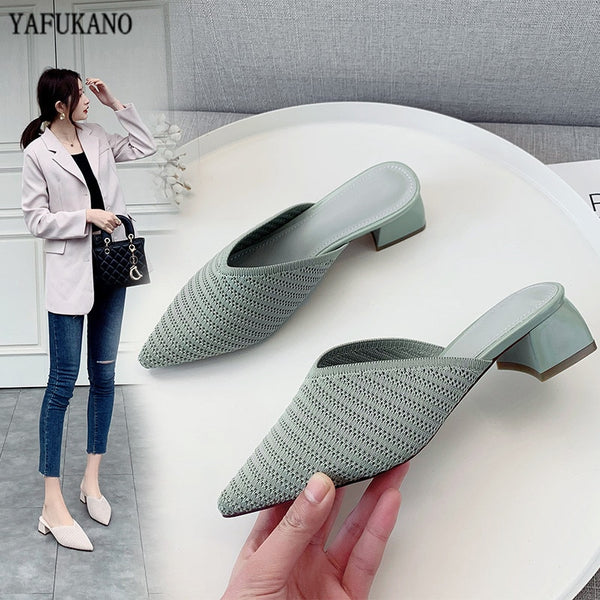 Knitting Slipper Low Heel