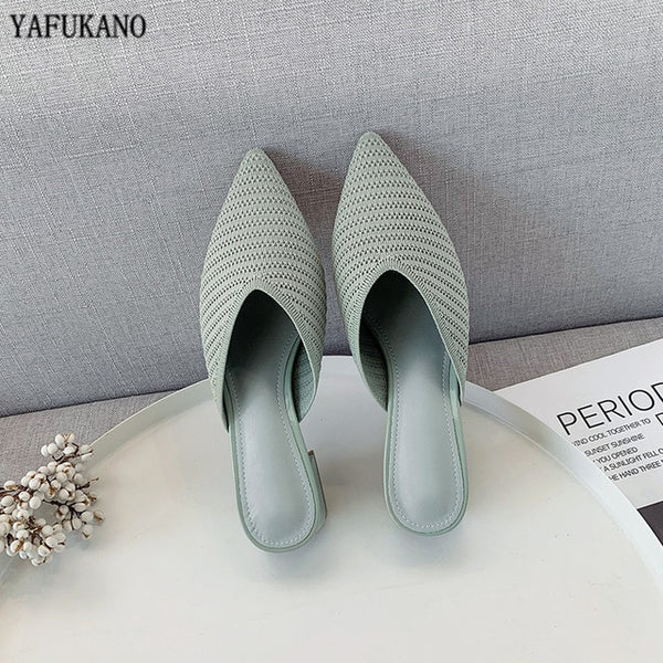 Knitting Slipper Low Heel