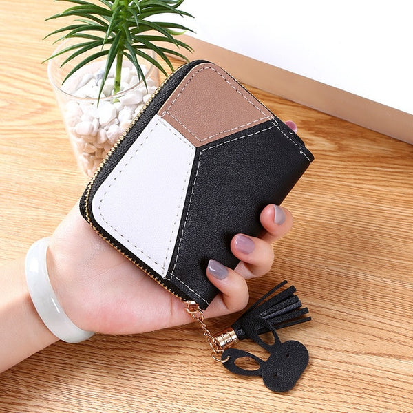 Geometric Leather Wallet