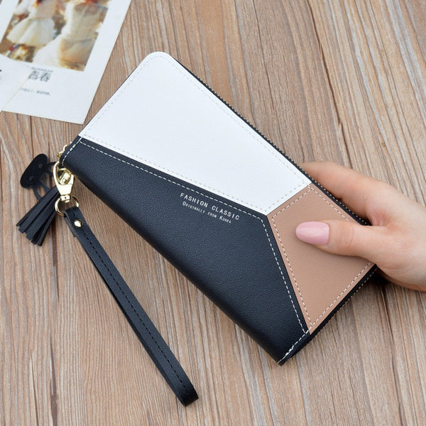 Geometric Leather Wallet