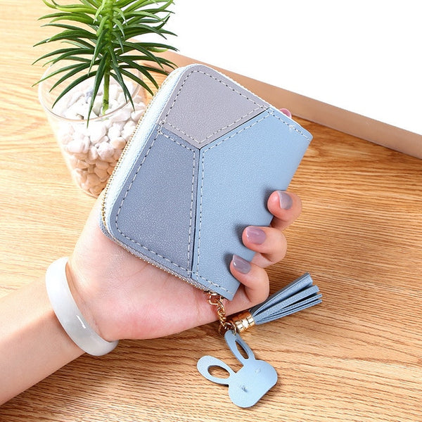 Geometric Leather Wallet
