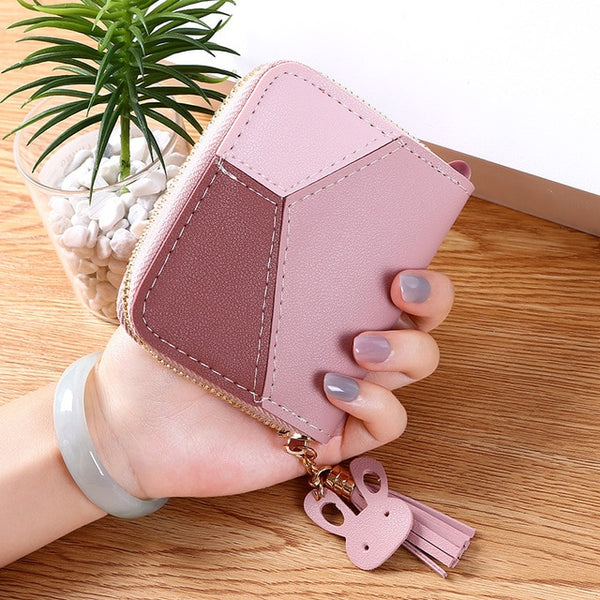 Geometric Leather Wallet
